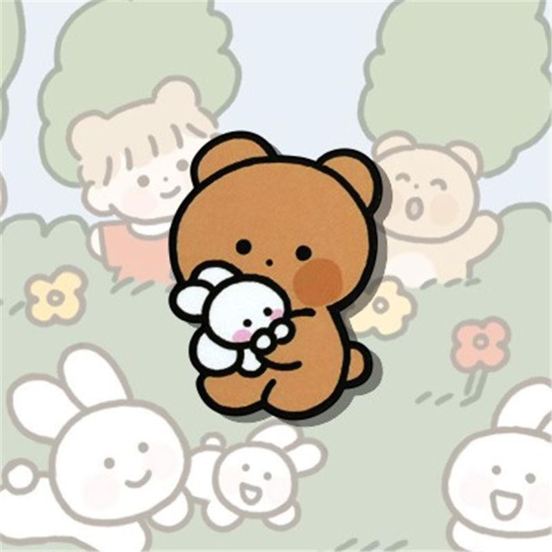 Sticker nhựa ghim cài Acrylic trang trí cho áo mũ nón cực cute