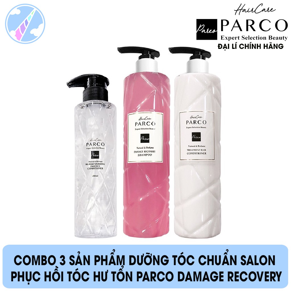 Combo Dưỡng Tóc Chuẩn Salon Dưỡng Tóc, Phục Hồi Tóc Hư Tổn, Ngừa Bết Tóc Dầu, Làm Sạch Sâu và Mềm Mượt Tóc Parco