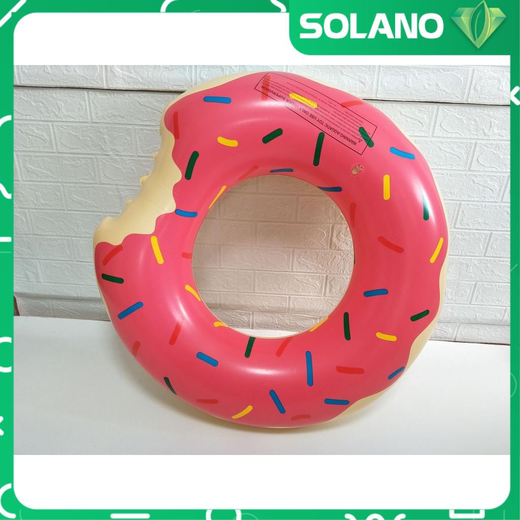 Phao bơi trẻ em SOLANO size 60 cm cho bé tập bơi an toàn hình bánh vòng Donut dễ thương SS-001301