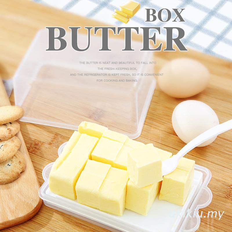 Hộp Nhựa Trong Suốt Đựng Bơ Có Nắp Đậy Và Dao Cắt Tiện Dụng Cho Nhà Bếp