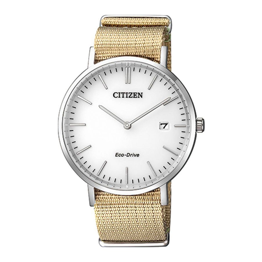 Đồng Hồ Citizen Nam Dây Vải Eco-Drive (Năng Lượng Ánh Sáng) AU1080-20A - Mặt Trắng (40mm)