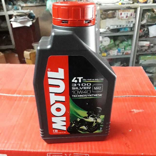 Dầu nhớt Motul 3100 SILVER 10W40 loại 1Lit dùng cho xe số và xe côn tay