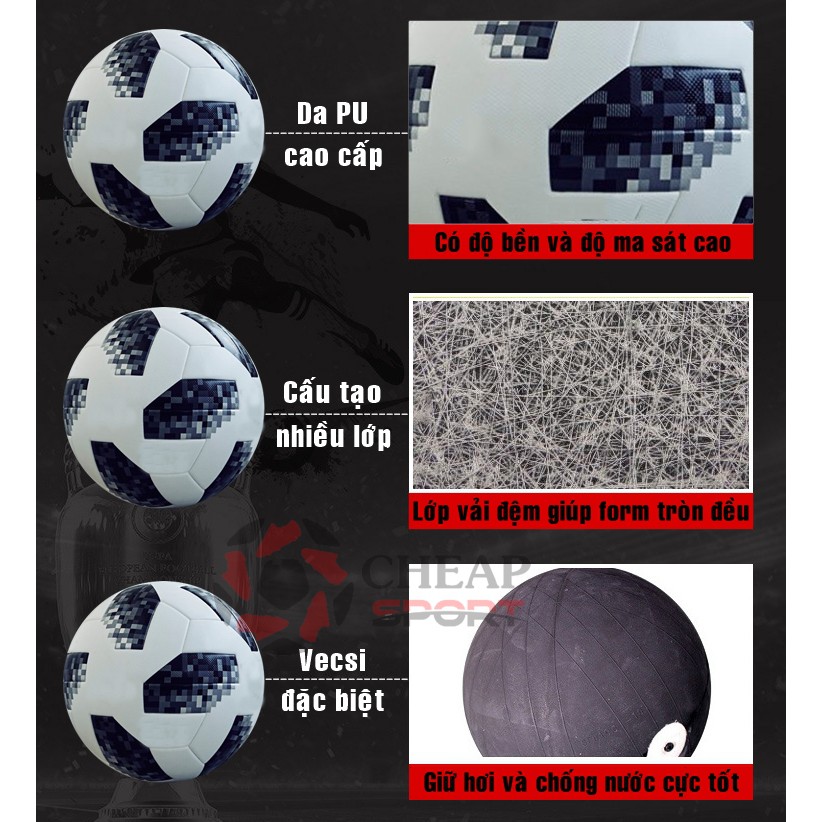 Bóng Đá World Cup 2018 TELSTAR 18 Size Số 4 5 - Bóng Đúc Cao Cấp