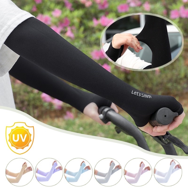Găng Tay Chống Nắng Hàng Cao Cấp Chống Tia UV Màu Đen