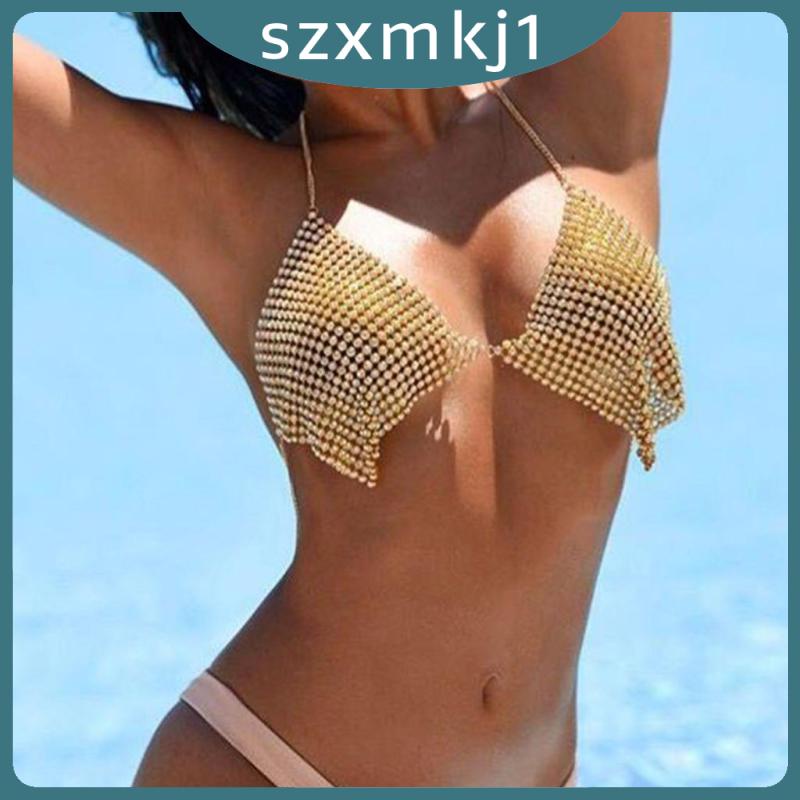 Vòng cổ Bodychain Mặc Bikini Đính Đá Thời Trang Quyến Rũ