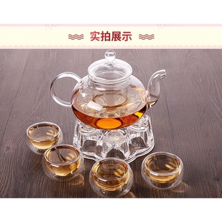 Chén trà thủy tinh tròn chịu nhiệt 2 lớp