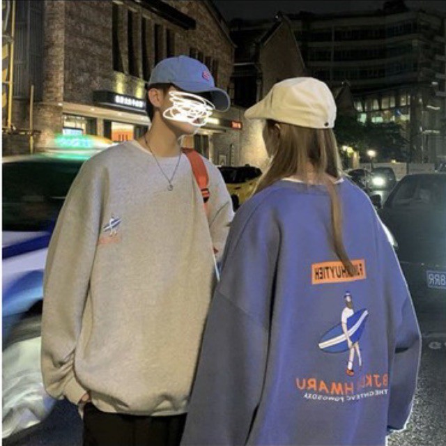 Áo Sweater lướt ván (chất nỉ lót bông, vải mịn siêu xinh ) [Video thật 100% CHILIF 🖤 freeship ) | BigBuy360 - bigbuy360.vn