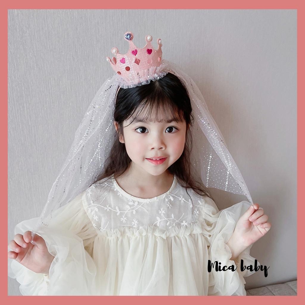 Bờm vương miện lấp lánh, bờm công chúa đáng yêu cho bé gái BD61 Mica Baby