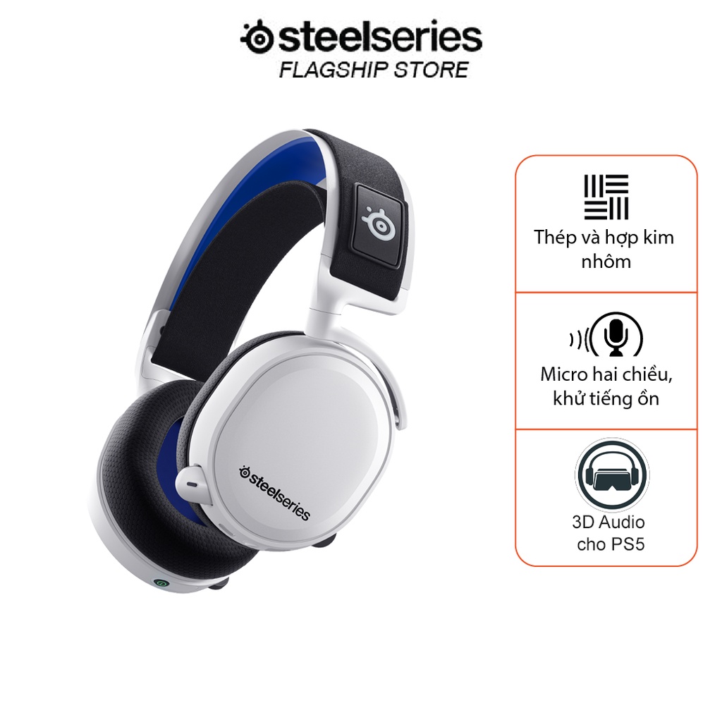 Tai nghe gaming Steelseries Arctis 7P+ Surround 7.1 (Màu trắng)