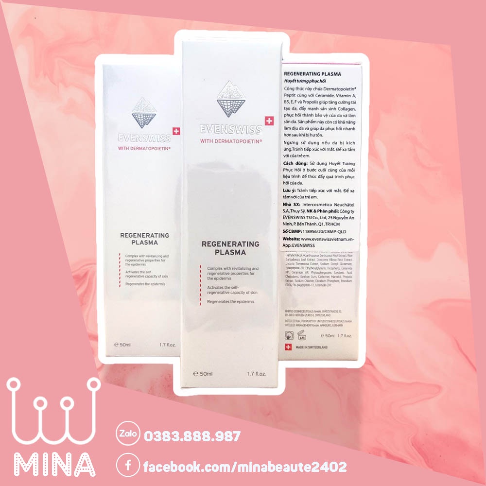 Huyết tương phục hồi Evenswisse xách