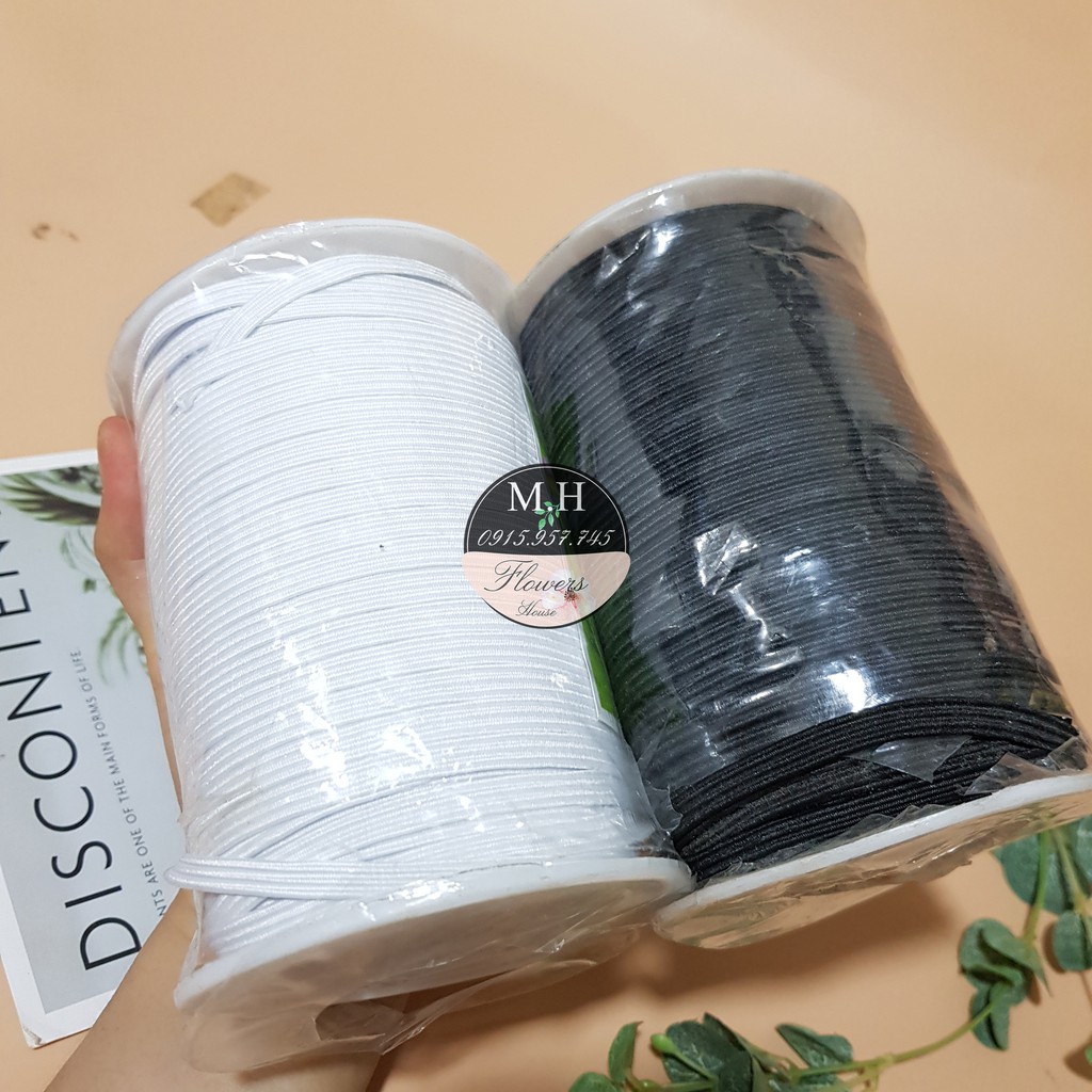 Cuộn 100 mét dây thun quần size 0.5cm chun quần áo co giãn tốt Maihoaflower
