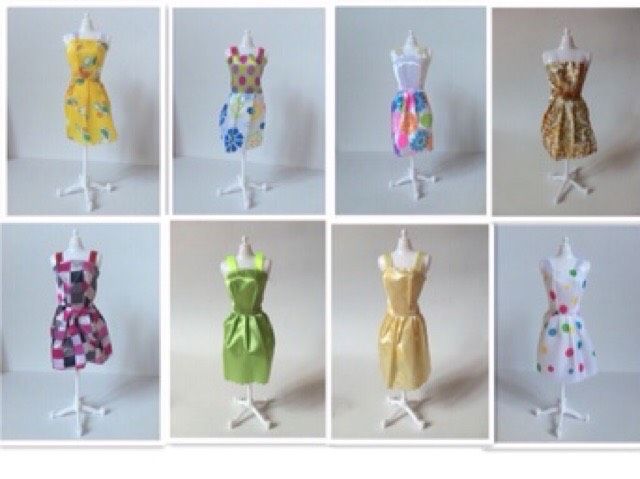 SET 10 CÁI VÁY NGẮN BÚP BÊ 30CM LỌAI THƯỜNG