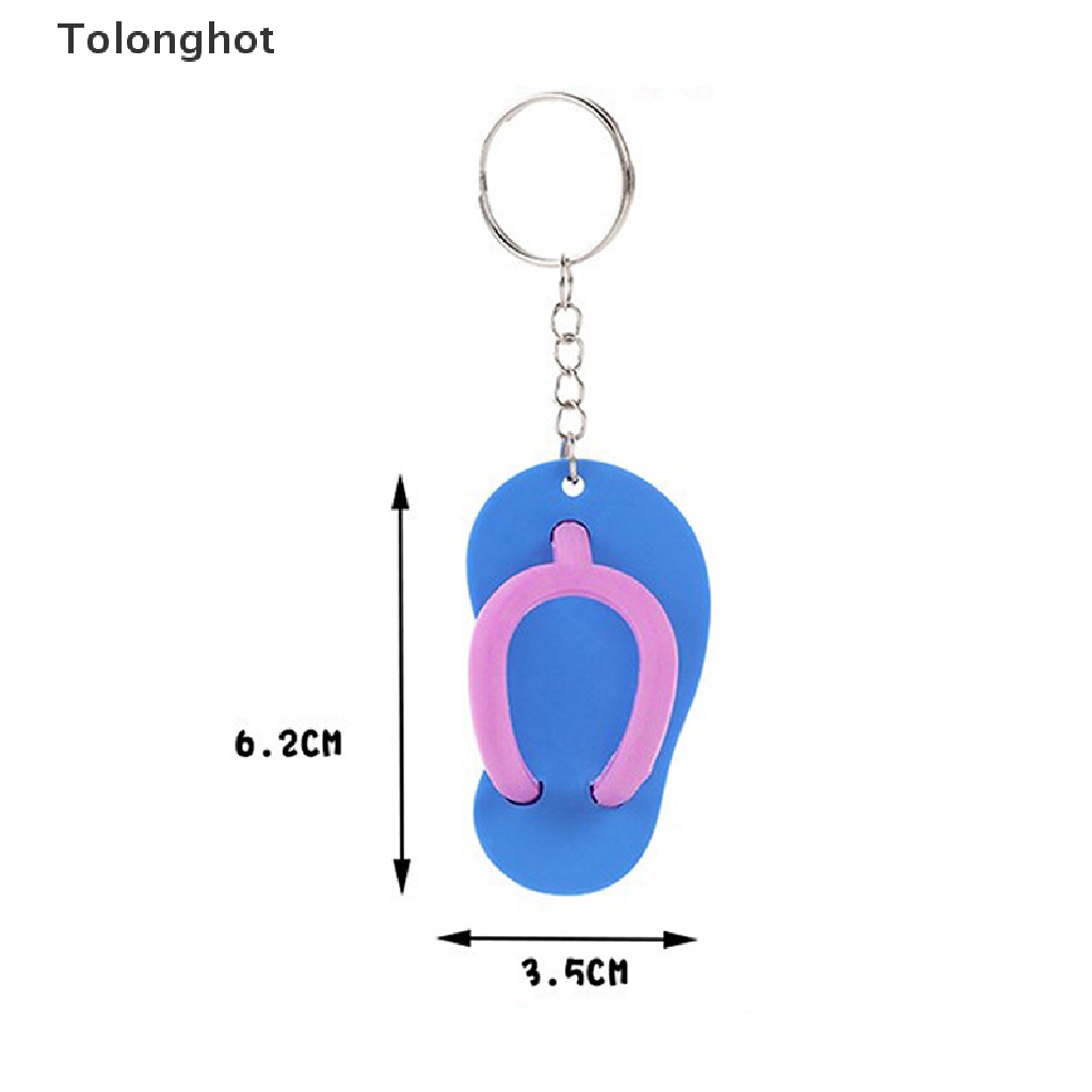 Móc Khóa Hình Dép Xỏ Ngón PVC Mini 3D Dễ Thương