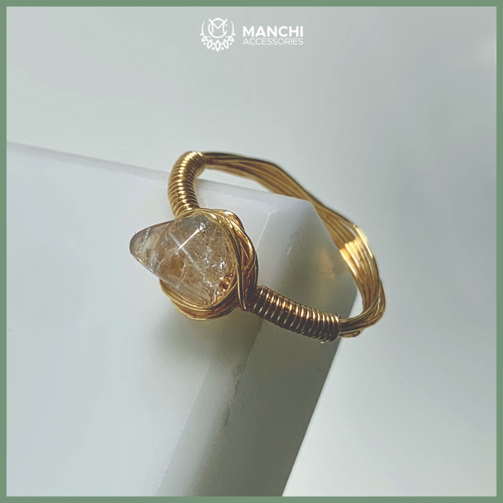 Nhẫn đá Clear Quartz handmade