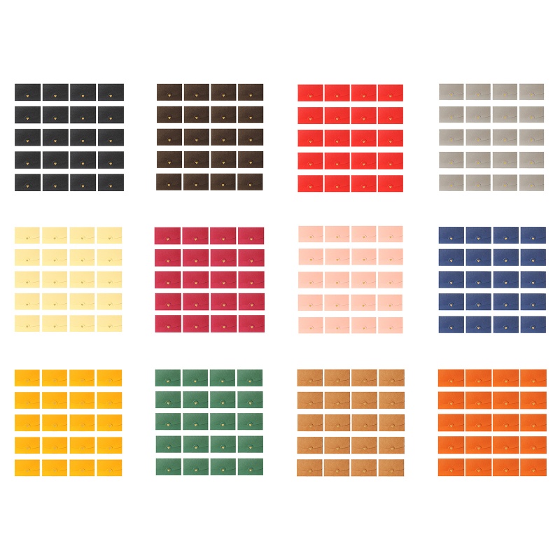 Set 20 Phong Bì Thư Mini 2.8''x4'' Phối Kim Tuyến Nhiều Màu Độc Đáo