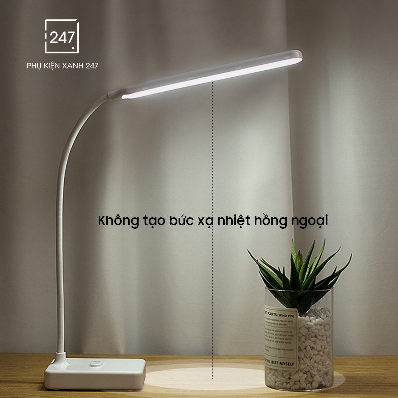 Đèn để bàn đọc sách chống cận thị, cảm ứng tích điện, 3 chế độ màu ánh sáng
