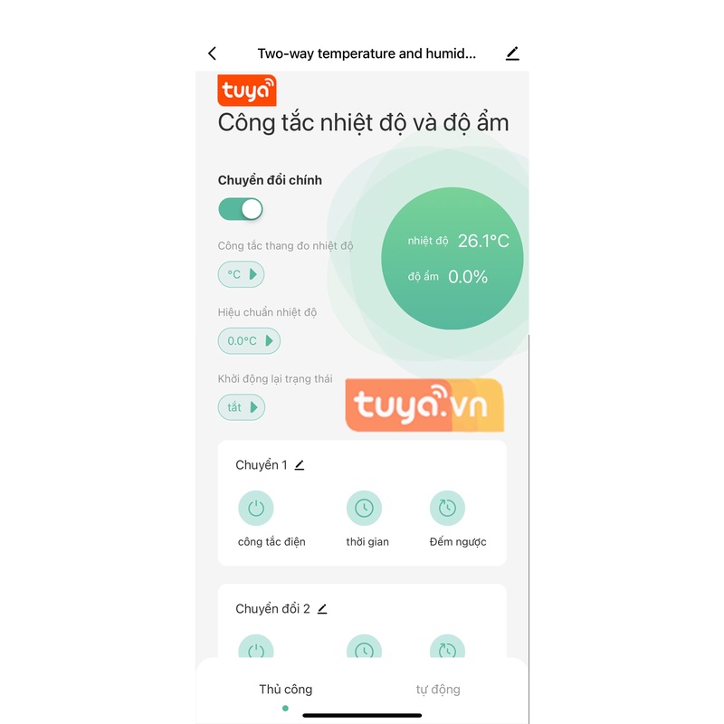 Công Tắc Cảm Biến Nhiệt Độ Độ Ẩm Wifi Tuya MS-103