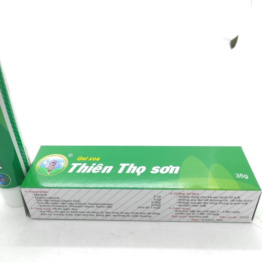 Gel xoa Thiên Thọ Sơn - Hỗ trợ đau cơ, xương, khớp, thần kinh toạ, bông gân, sai khớp do chấn thương Tuýp 35g