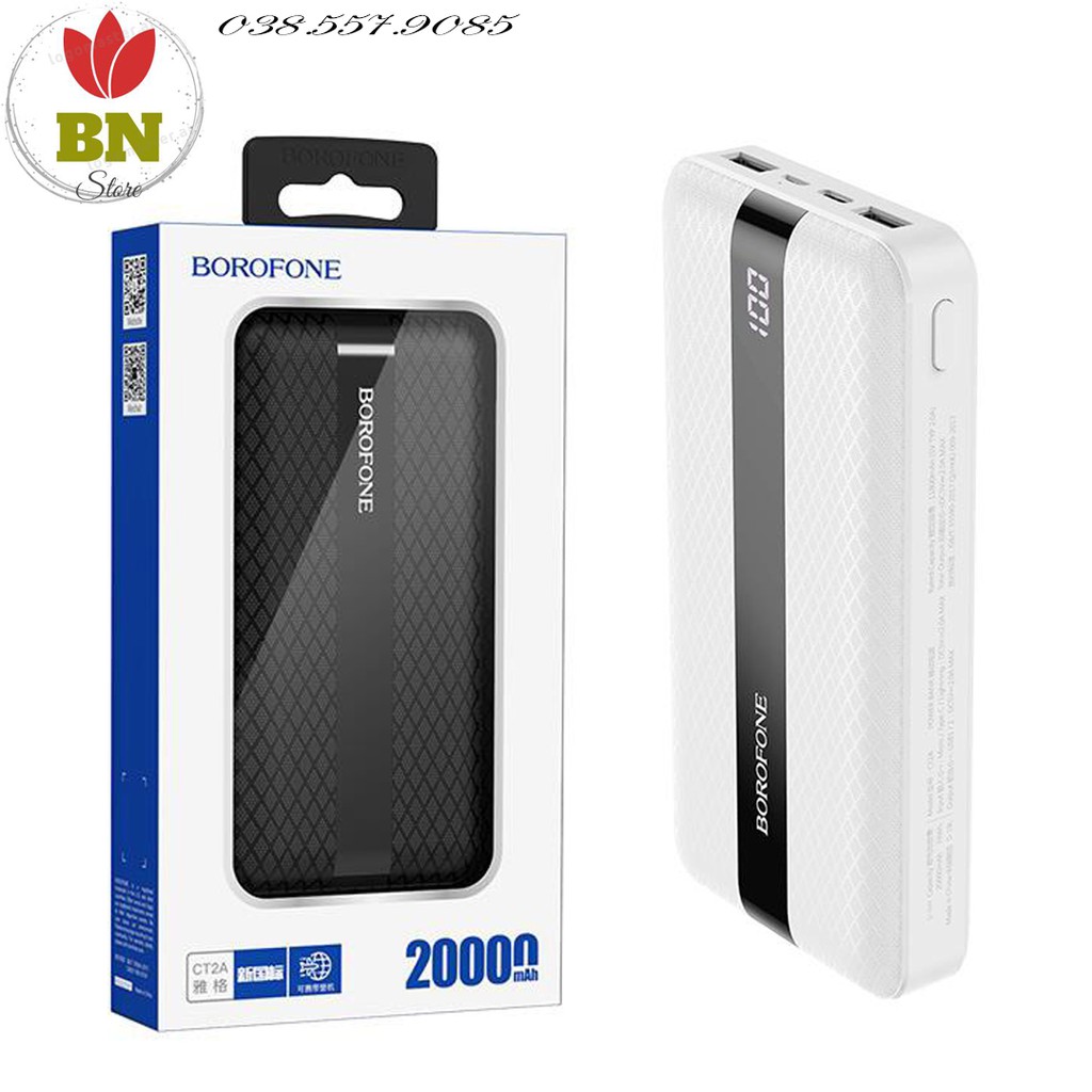 TTS26 Sạc pin dự phòng Borofone CT2A -10.000 - 20.000mAh Sechu-4232