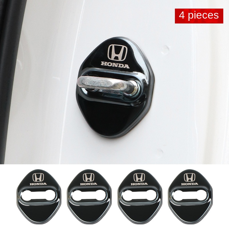 Set 4 Ốp Bảo Vệ Khóa Cửa Xe Hơi Honda City Jazz Civic Crv Xrv Camry Accord Bằng Inox