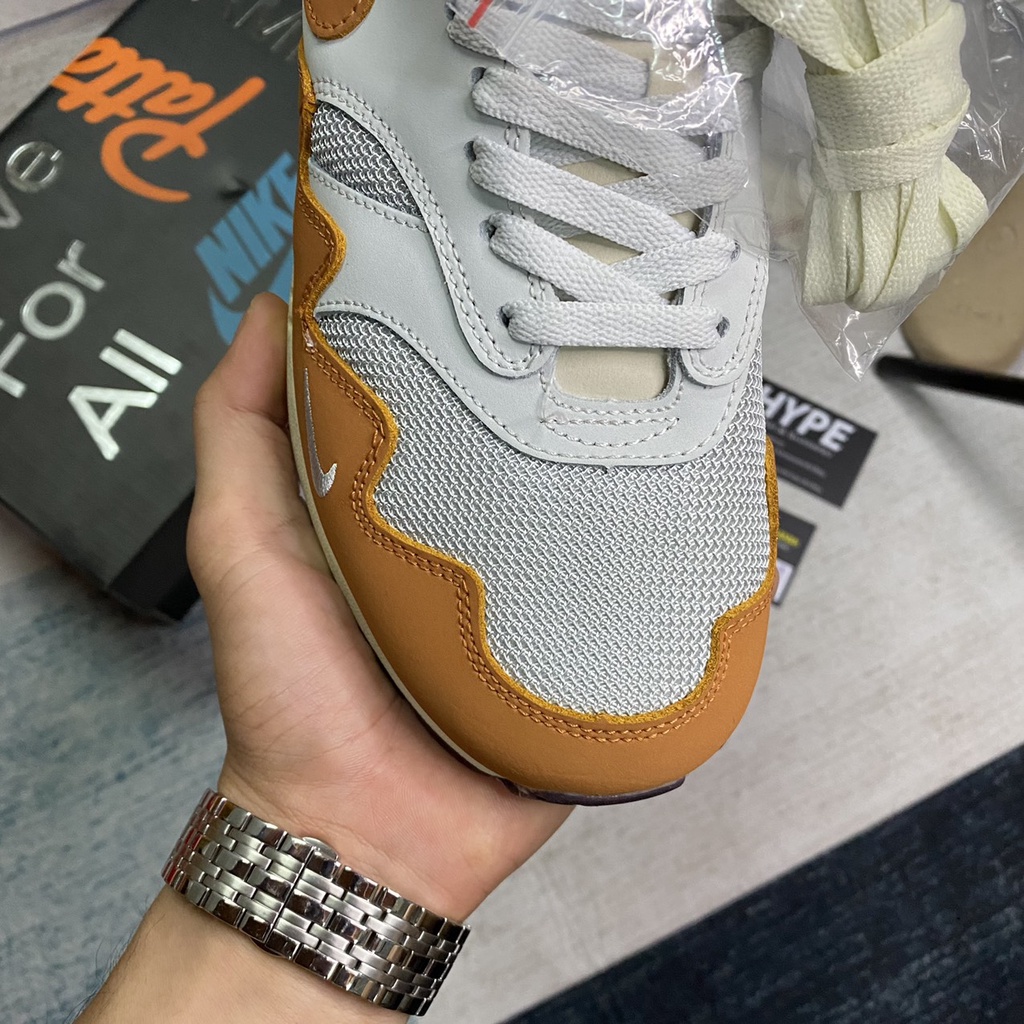 Giày Nike Air Max 1 Patta Waves Monarch White/Brown  - Phiên bản high quality | Hype Sneaker .