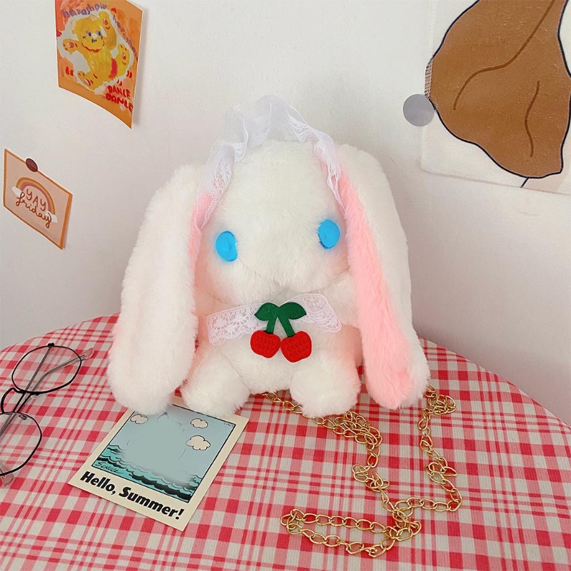 Túi Đeo Chéo Vai Bằng Vải Lông Phong Cách Lolita Dành Cho Nữ