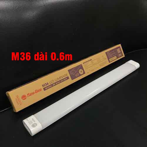 Đèn LED bán nguyệt Rạng Đông M26 / M36 dài 0.3m/0.6m/1.2m ánh sáng tràn viền nổi trần, dải điện áp rộng giảm độ chói