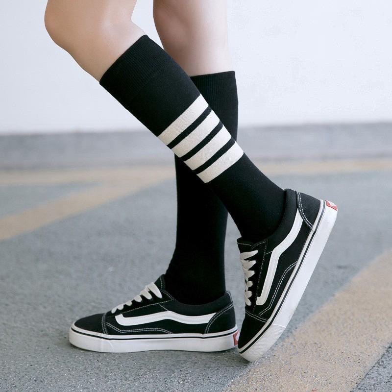 Tất vớ cao bắp chân - Style Hàn Quốc uzzlang đáng yêu - Cotton mềm mại mix đồ siêu chất