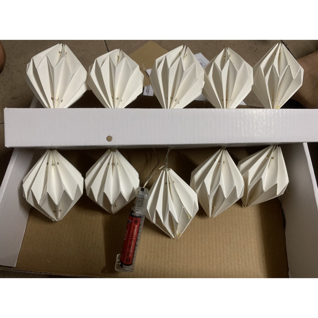 Dây đèn 10 bóng LED hình đèn lồng xinh xắn dùng để trang trí nội thất