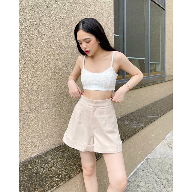 WHITELAZZ | Quần shorts lưng cao ống rộng - Ross Shorts