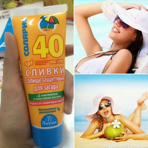 Kem chống nắng chống thấm nước bảo vệ da Floresan Spf40 Nga 75ml