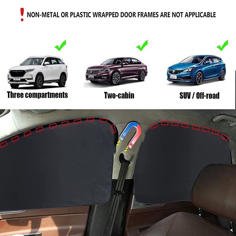 Tấm Che Nắng Gắn Cửa Sổ Xe Hơi Có Nam Châm Tiện Dụng