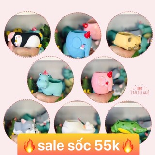 🔥sale sốc 39k🔥 Chậu thú trồng sen đá xương rồng ( mẫu ngẫu nhiên)