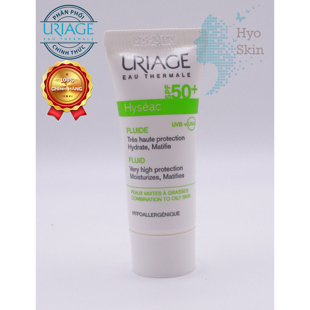 Kem Chống Nắng Dành Cho Da Dầu, Da Mụn URIAGE HYSEAC FLUIDE SPF50  5ml