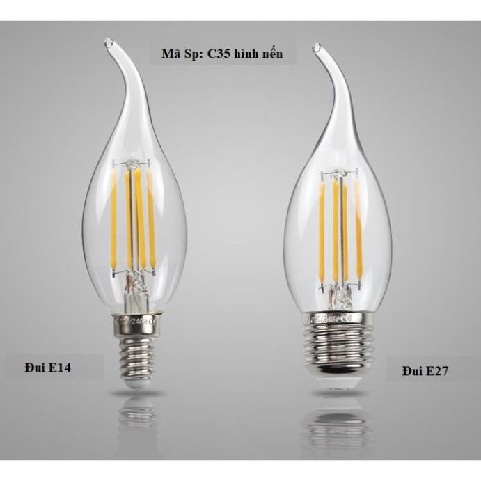 Bộ 3 bóng đèn Led Edison C35 4W hình nến đui E14