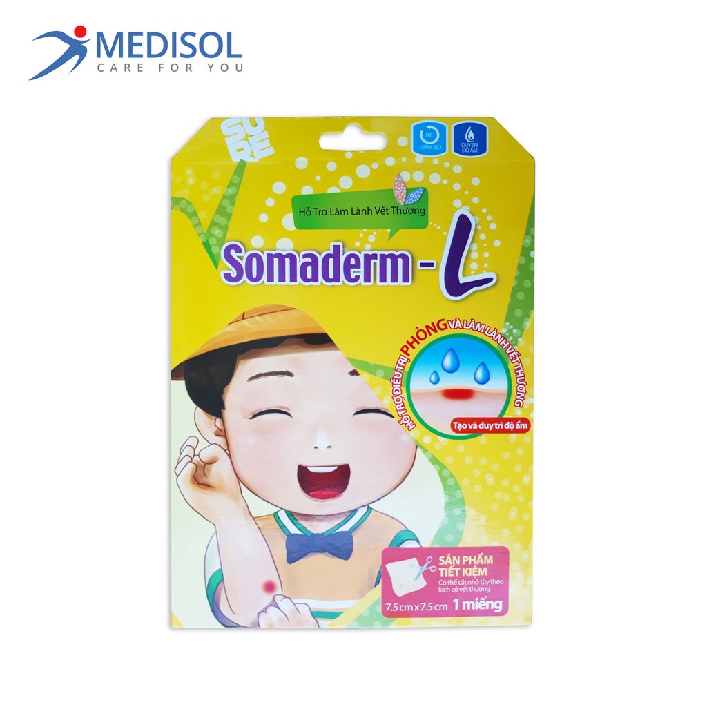 Miếng Dán Mụn - Vết Thương Somaderm-L (7.5cm x 7.5cm)