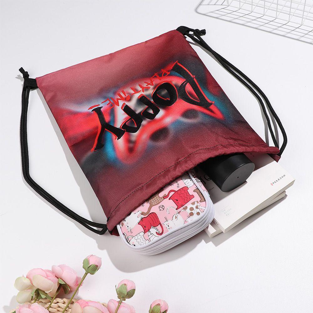 ❈Rowan❈ Túi Vải Oxford Dây Rút In Họa Tiết Nhân Vật Hoạt Hình Huggy Wuggy Đa Ứng Dụng