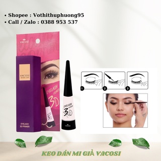 Keo Dán Mi Vacosi Natural Studio Eyelash 3D Primer 8ml - Mẫu mới hình tam giác