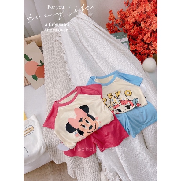 Bộ Minkymom vải thun lạnh mềm mát cho bé trai/bé gái