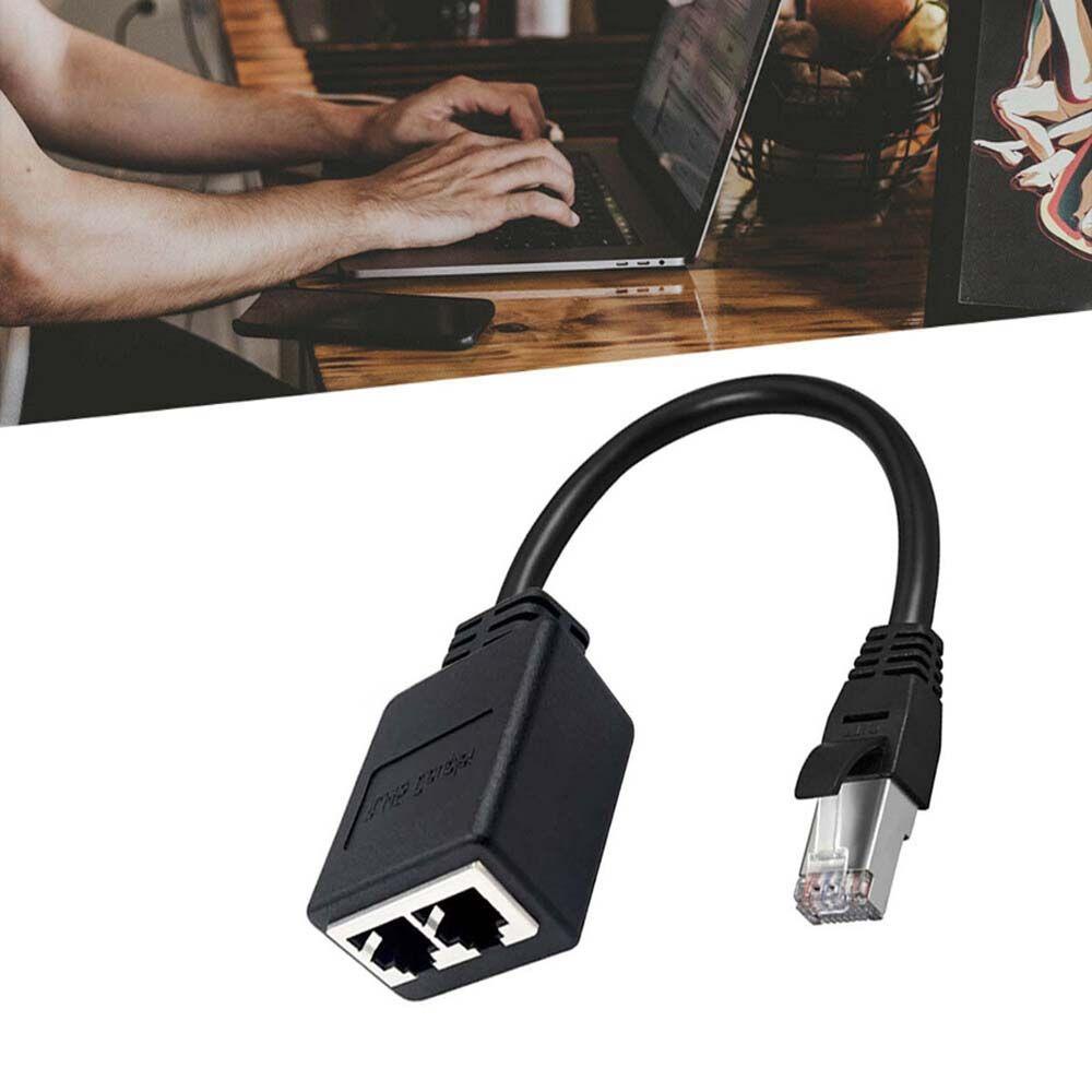 Bộ Chia 2 Cổng RJ45 1 Male Sang 2 Female RJ45 Cho Hub Ethernet