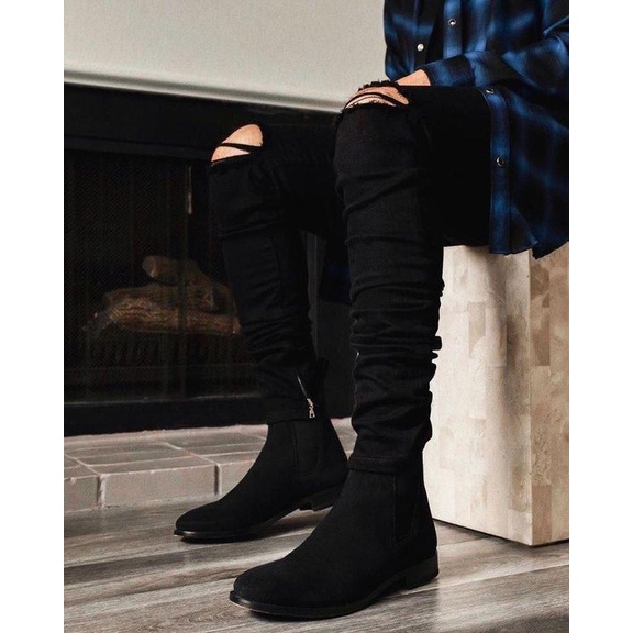 Jeans phối zip - Quần bò phối khóa kéo