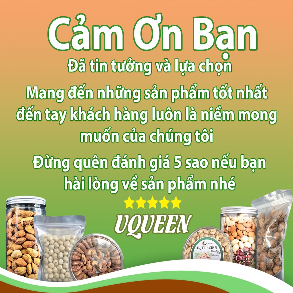 Nhân óc chó nếp sấy nguyên vị hộp 500g UQ11 óc chó giòn thơm dậy vị, đảm bảo chất lượng, không chất bảo quản - U QUEEN