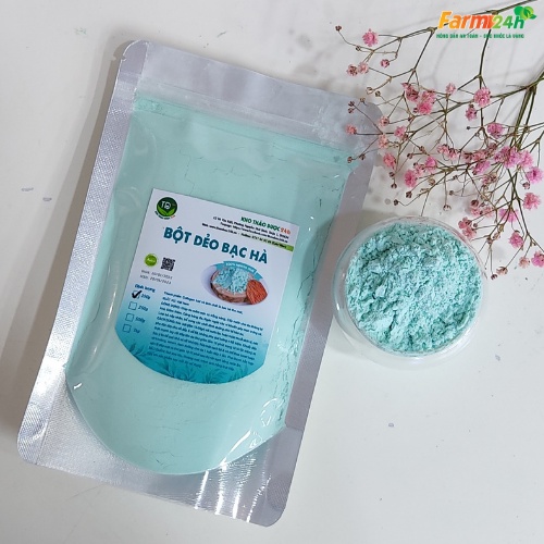 Bột mặt nạ dẻo Collagen Bạc Hà nguyên chất chuyên dùng trong Spa giúp giảm mụn sáng da – 250g