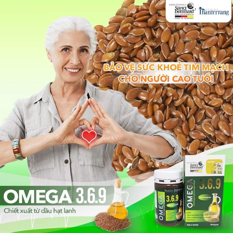 Omega 369 Leinol Kapseln (Lọ 90 viên) của Đức - Giúp giảm mỡ máu, bổ não, cải thiện trí nhớ, hỗ trợ cải thiện thị lực