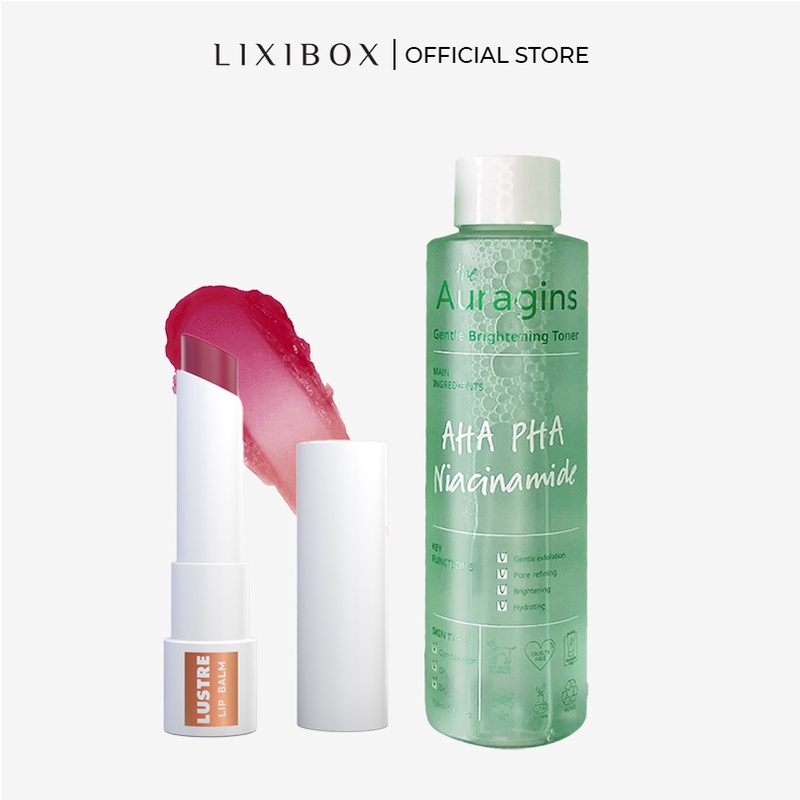 [HB Gift] Combo nước cân bằng Auragins 150ml và son dưỡng Lustre - Hibiscus