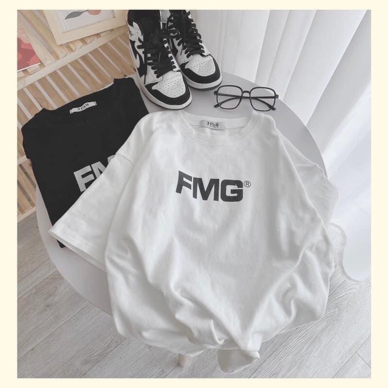 Áo Phông 3158 in Chữ  FMG Màu Đen Trắng, Áo Thun Form Rộng Nam Nữ Oversize | BigBuy360 - bigbuy360.vn