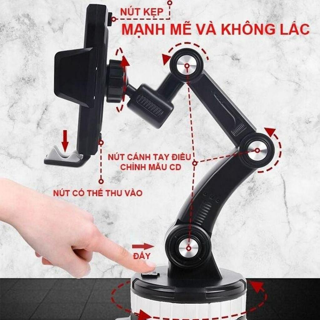 Giá Đỡ Điện Thoại Ô Tô, Kẹp Điện Thoại Ô Tô Hút Kính, Gắn Taplo, Giá Đỡ Điện Thoại Xoay 360 Độ Thông Minh