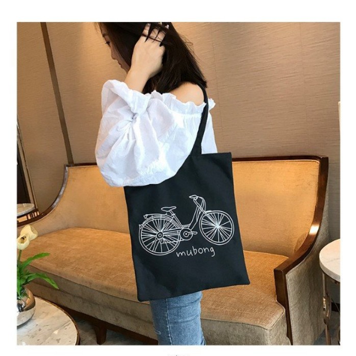 Túi tote, túi vải canvas thời trang hàn quốc trẻ trung, năng động,dễ mix đồ siêu tiện lợi, mã 115 - giao mẫu ngẫu nhiên