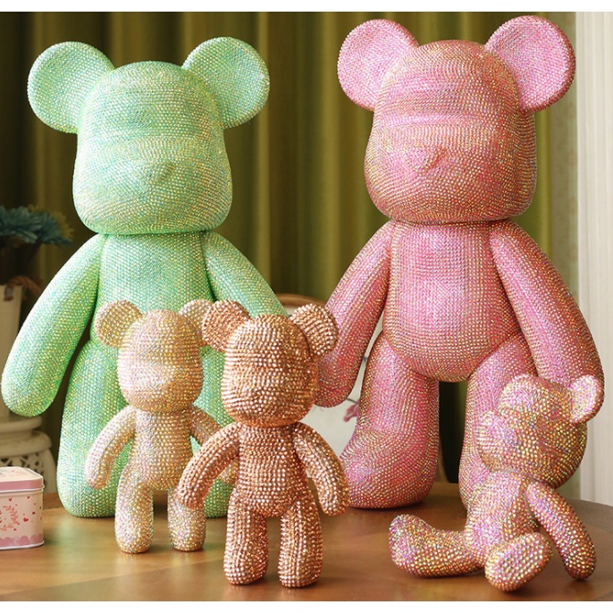 Gấu đính đá - Bearbrick size 34 handmade siêu xinh cho mọi lứa tuổi nhiều màu