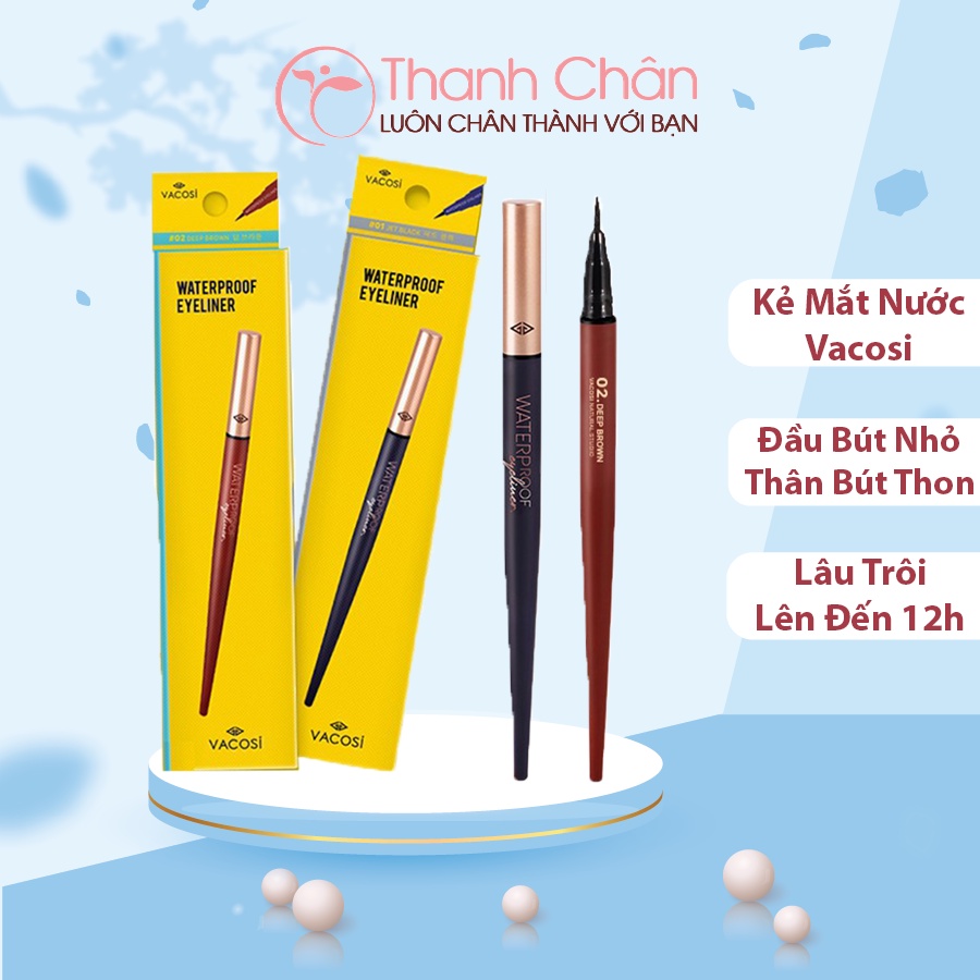 Bút Kẻ Mắt Vacosi Siêu Lì Vacosi Natural Studio Waterproof Eyeliner- VM24